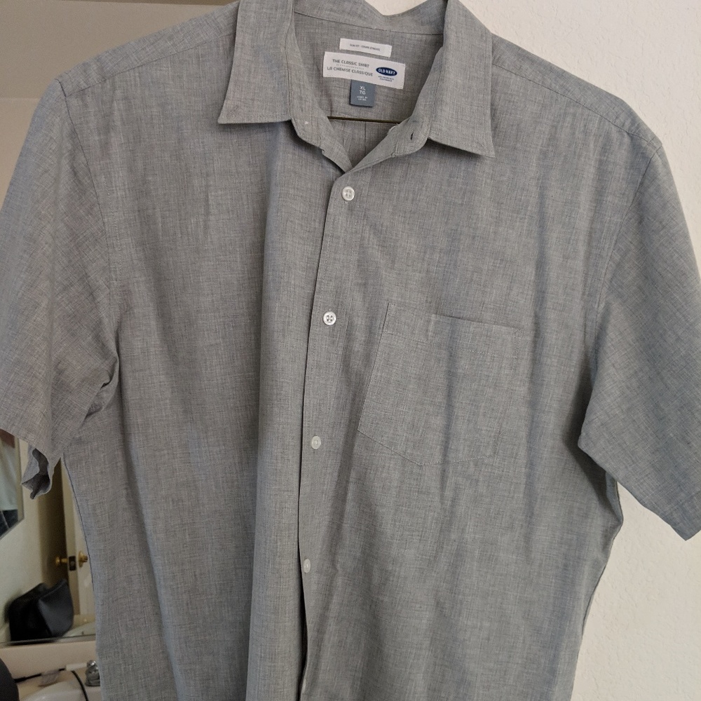 OLD NAVY | Slim Fit Classic Shirt Sleeve | Gray